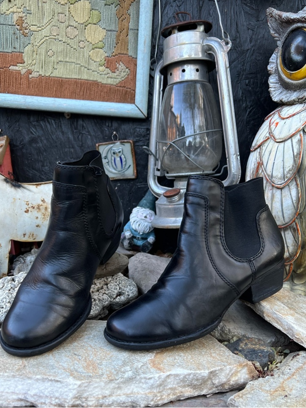 Giani Bernini Black Leather Chelsea Ankle Boots